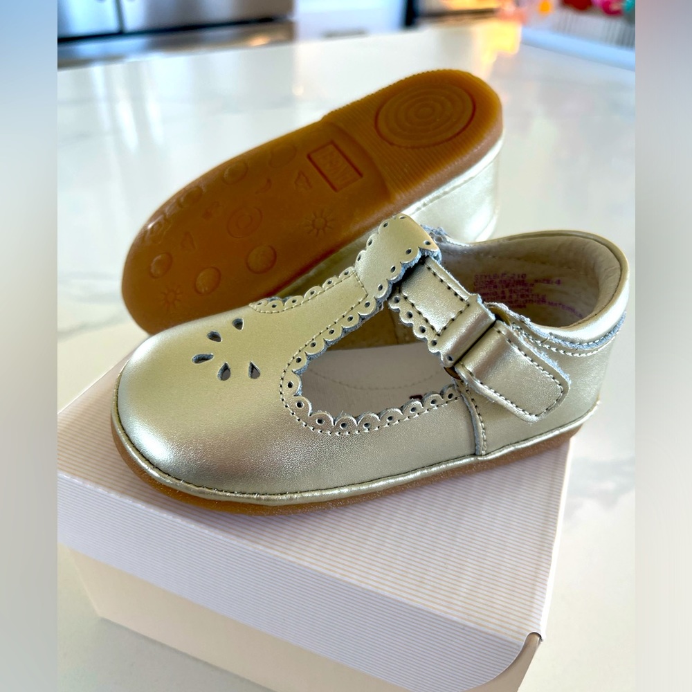 Gold Mary Jane Toddler Shoes